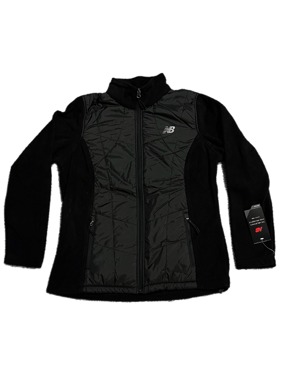NWT New Balance Women’s Black Quilted Front Fleece Jacket
